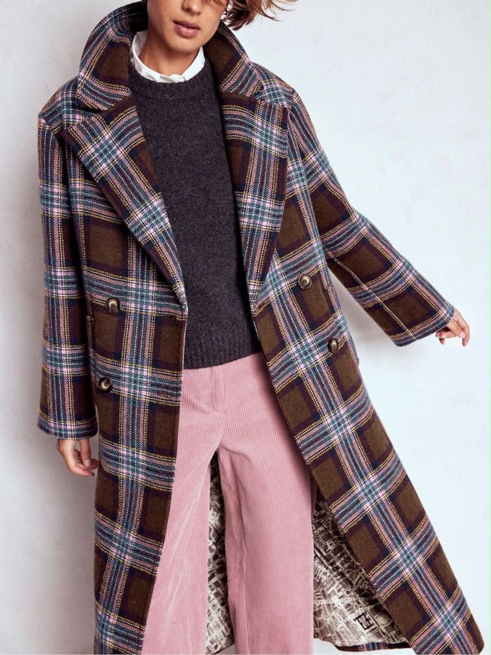Boden Brown Cocoon Wool Coat Size 2 NWT - Picture 4 of 12